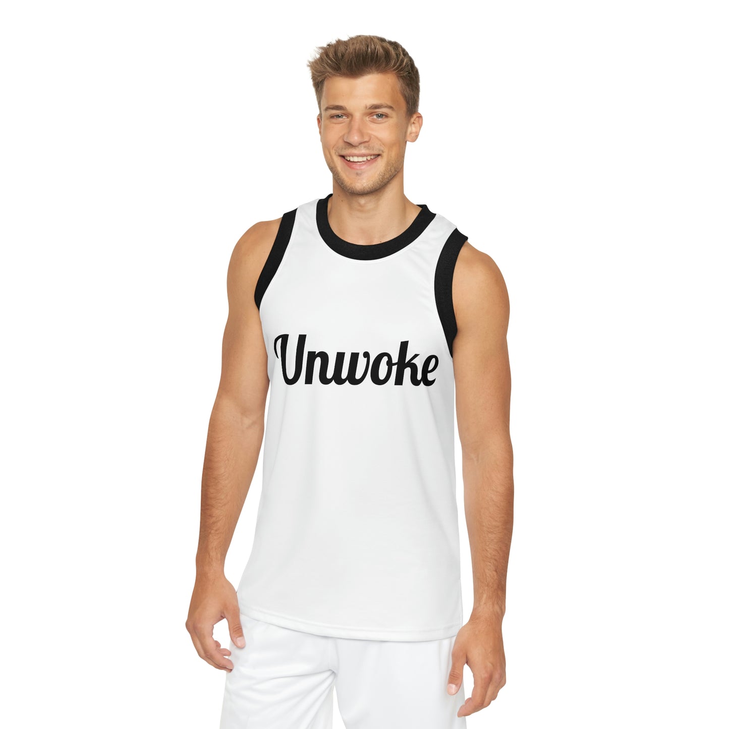 Unwoke Basketball Jersey (AOP)