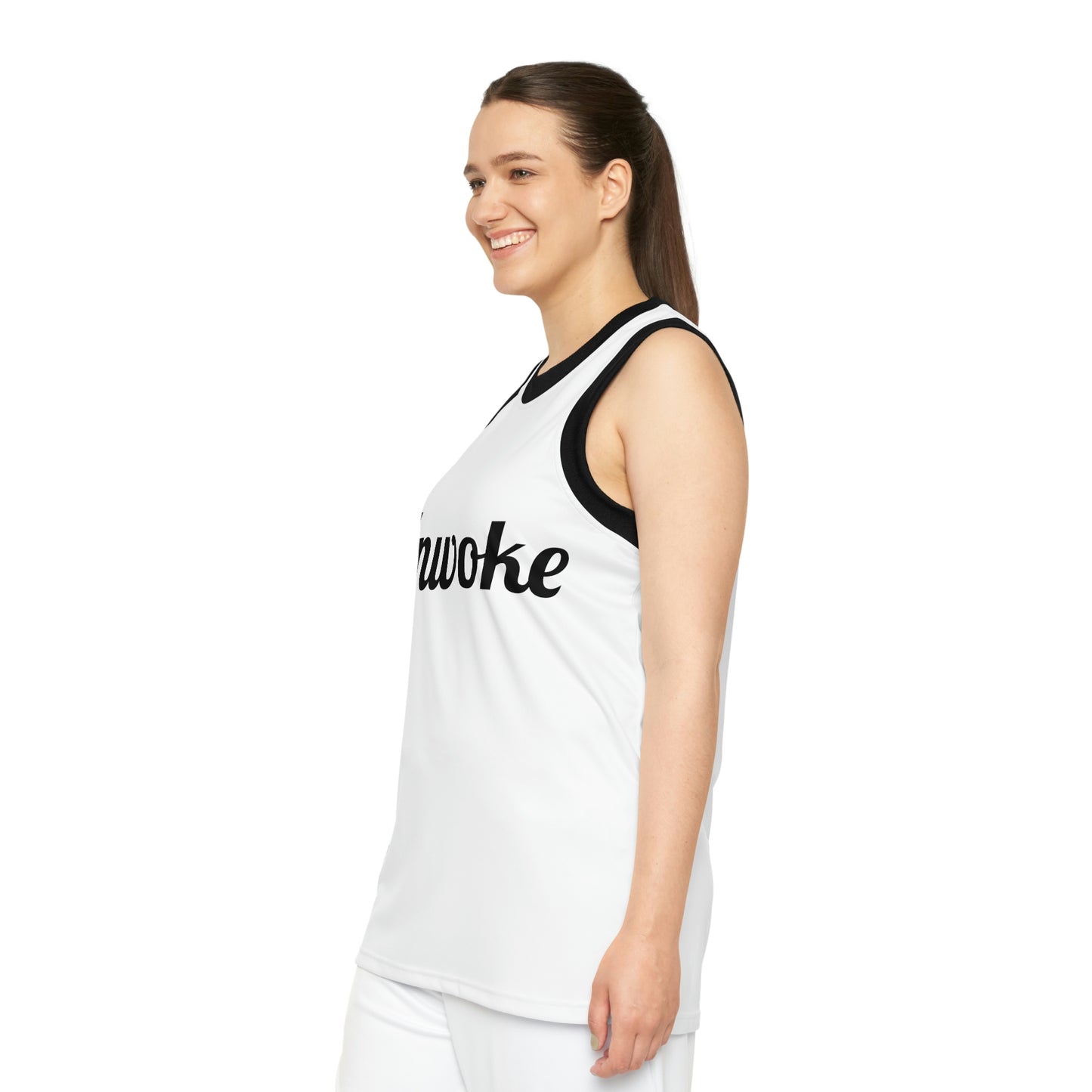 Unwoke Basketball Jersey (AOP)
